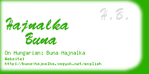 hajnalka buna business card